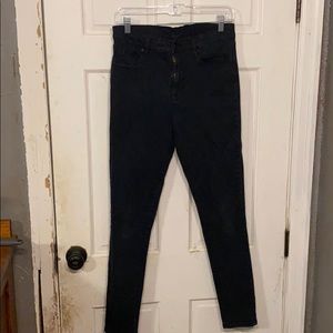 Black high rise skinny jeans